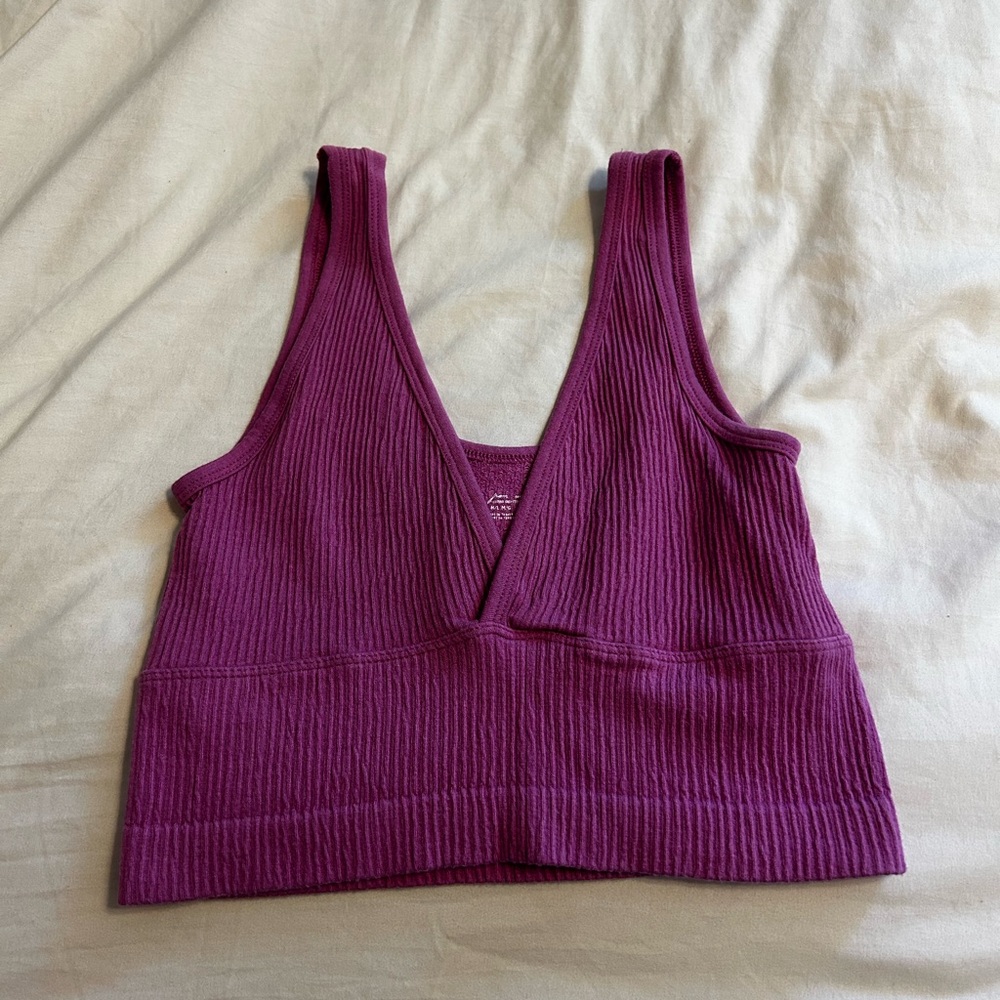 Urban Outfitters Pink/purple  Ribbed Knit Top